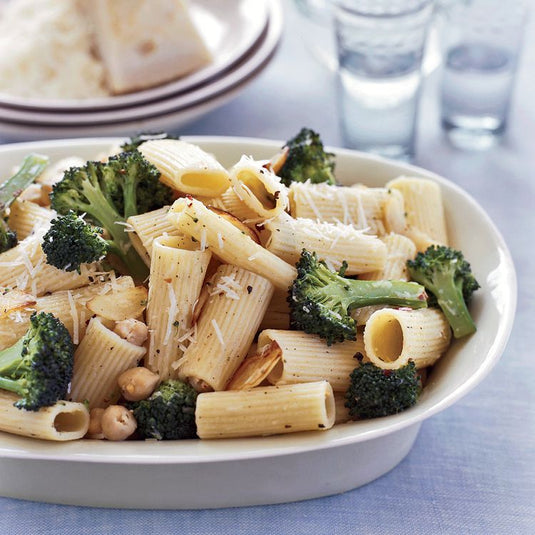 MEYER'S LEMONY BROCCOLI AND CHICKPEA RIGATONI