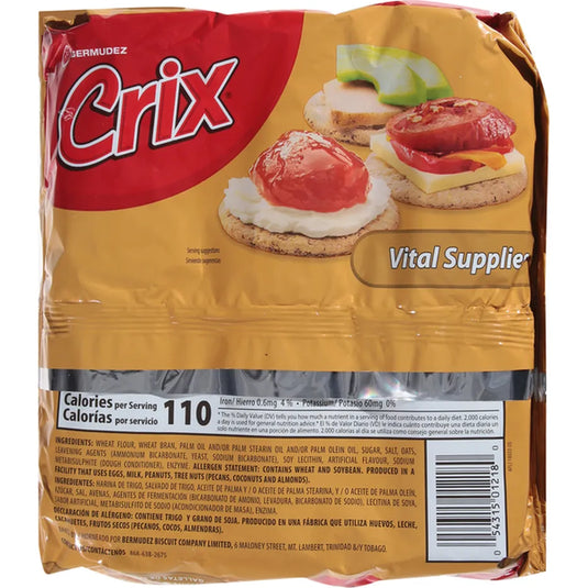 BERMUDEZ CRIX BRAN & OAT CRACKERS