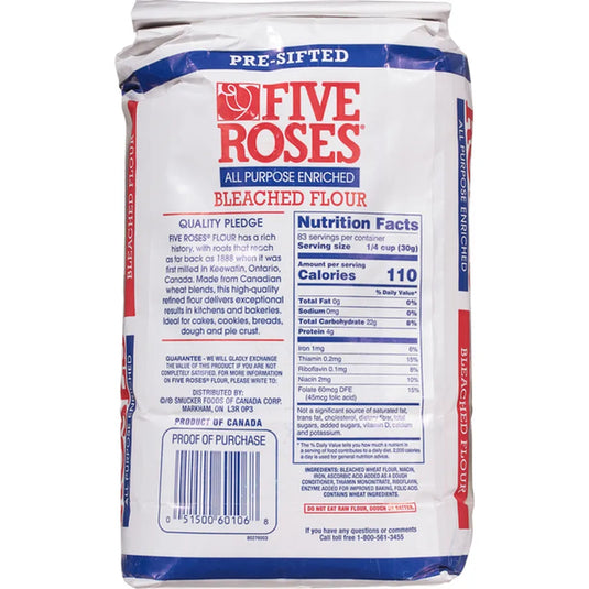 FIVE ROSES ALL PURPOSE ENRICHED BLEACHED FLOUR