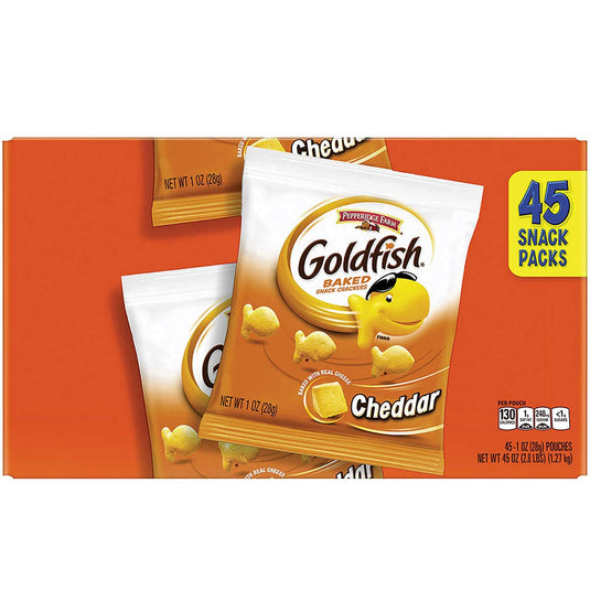 GOLDFISH CHEDDAR CHEESE CRACKERS BAKED SNACK