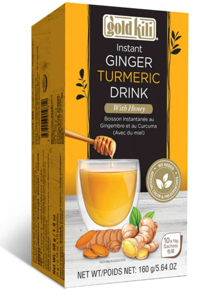 Load image into Gallery viewer, GOLD KILI INSTANT GINGER TURMERIC DRINK WITH HONEY
