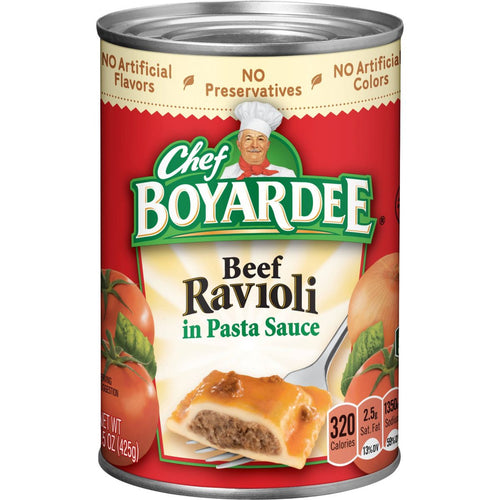 CHEF BOYARDEE BEEF RAVIOLI IN PASTA SAUCE