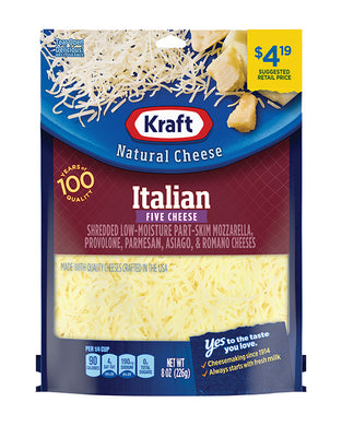 KRAFT SHREDDED ITALIAN FIVE CHEESE