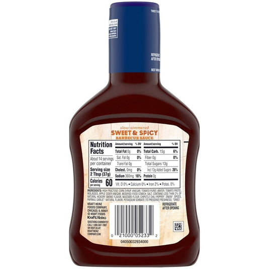 KRAFT SWEET & SPICY BARBECUE SAUCE