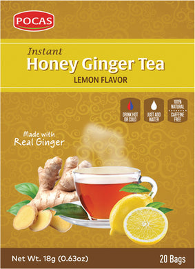 POCAS HONEY GINGER TEA LEMON FLAVOR