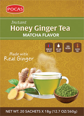 POCAS HONEY GINGER TEA MATCHA FLAVOR