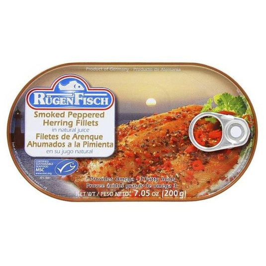 RUGEN FISCH SMOKED HERRING FILLETS WITH PEPPER