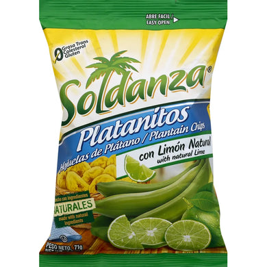 SOLDANZA PLATANITOS LEMON FLAVOURED PLANTAIN CHIPS