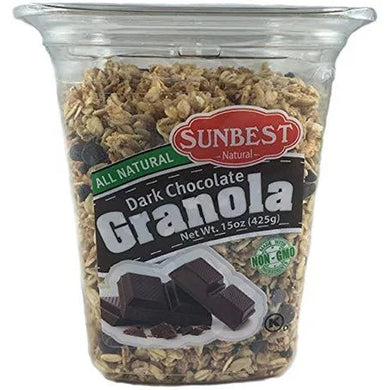 SUNBEST NATURAL DARK CHOCOLATE, ALMOND & COCONUT GRANOLA