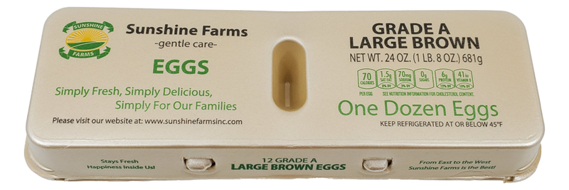 Load image into Gallery viewer, SUNSHINE FARMS LARGE BROWN EGGS
