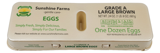 SUNSHINE FARMS LARGE BROWN EGGS