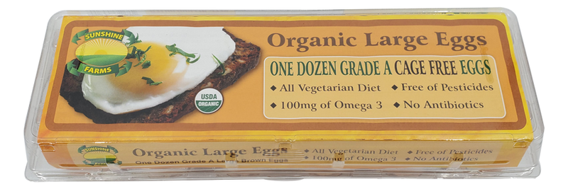 Load image into Gallery viewer, SUNSHINE FARMS ORGANIC LARGE EGGS
