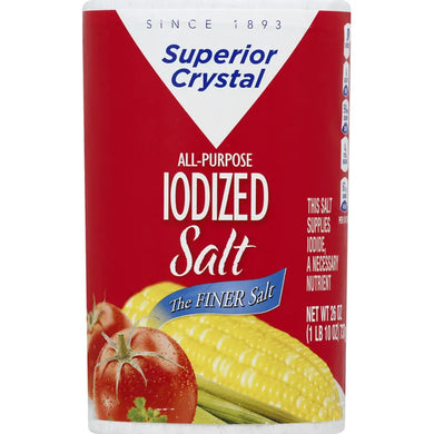 SUPERIOR CRYSTAL ALL PURPOSE IODIZED SALT THE FINER SALT