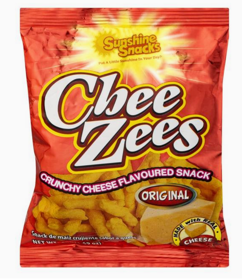 Load image into Gallery viewer, CHEE ZEES CRUNCHY CHEESE FLAVOURED SNACKS
